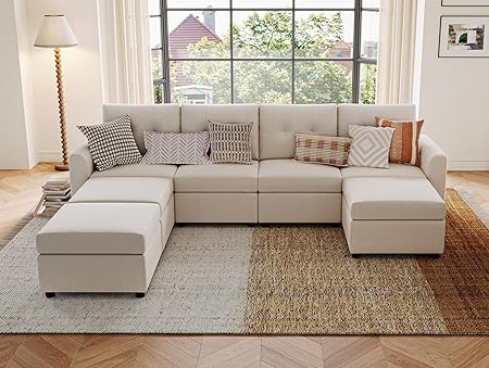 Oversized Modular Sofa, Rubik III 4 Seat Modular Sectional Couch