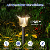 Bright Solar Pathway Lights Outdoor, 8 Pack Solar Powered Garden Lights IP65 Waterproof