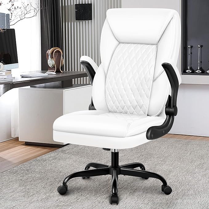 Office Chair, Executive Leather Chair Home Office Desk Chairs, Ergonomic Computer