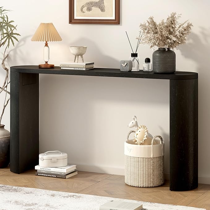 Porch Table Console Table with Semi-Cylindrical Leg Design,Suitable