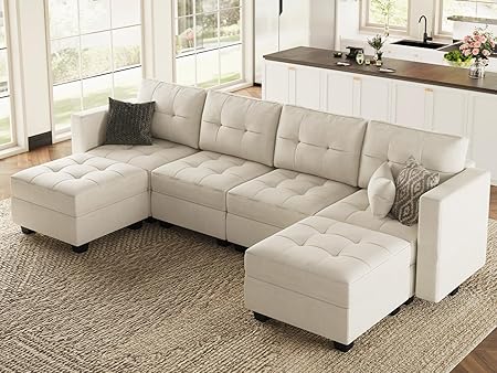 Modular Sectional Sofa Couch, 6 Seats Sectional Sleeper Sofa