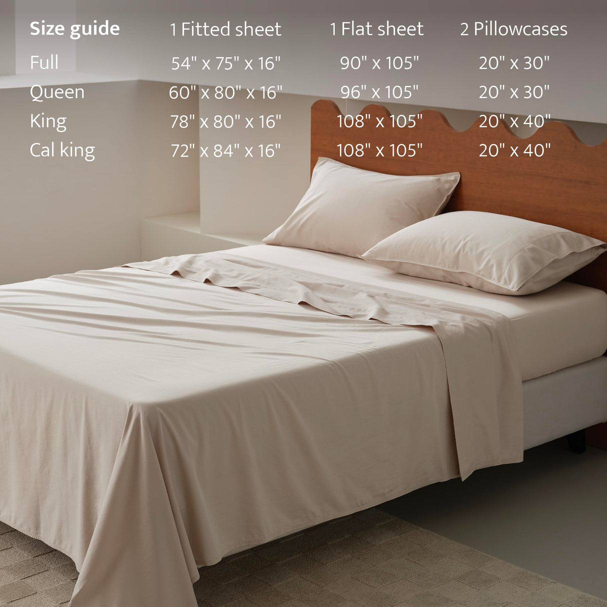 Stitch 100% Organic Cotton Sheet Set King- 300 TC Luxury Hotel Sateen Weave, GOTS