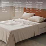 Stitch 100% Organic Cotton Sheet Set King- 300 TC Luxury Hotel Sateen Weave, GOTS