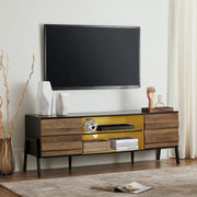 Mid-Century TV Stand for 65" TV with LED Lighting - 60 Inch