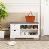 Shoe Bench with Cushion, Entryway Bench with Storage, Shoe Bench with Storage, Shoe