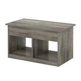 Jensen Living Room Lift Top Coffee Table with Hidden Compartment, French Oak Grey