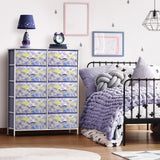 Kids Dresser with 10 Drawers - Storage Chest Organizer Unit Nightstand - Steel Frame,