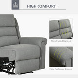 2 Seater Recliner Sofa with Manual Pull Tab, Fabric Reclining Sofa, RV Couch, Home