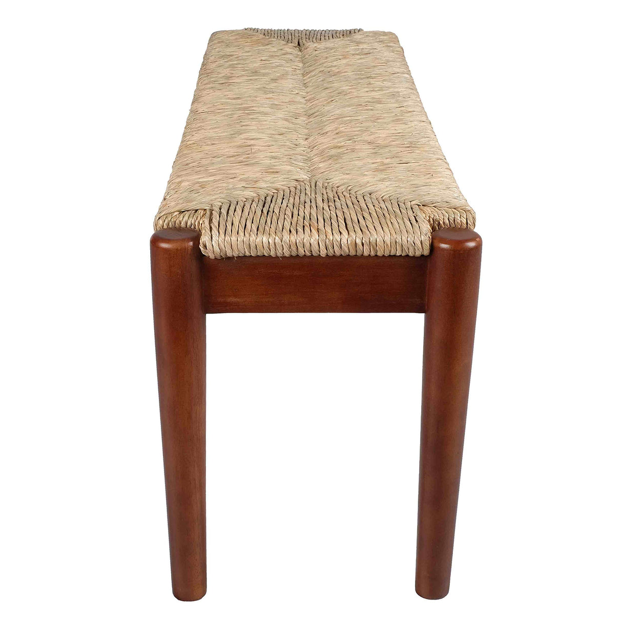 Design Casual Large Seagrass Wood Table W/O Glass (Round Legs) -Natural Beige