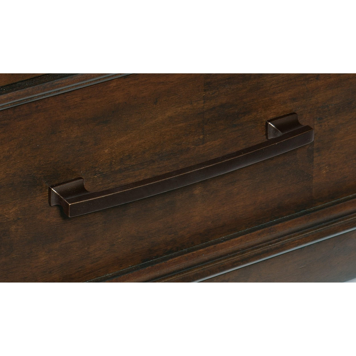 Saul 55 Inch Tall Dresser Chest, Brown, 6 Drawers, Dark Bronze Handles