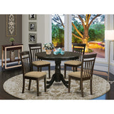 HLCA5-CAP-C 5 Piece Dinette Set for 4 Includes a Round Dining Room