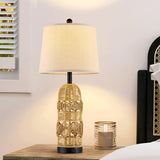 28.5" Rattan Table Lamps for Living Room, Touch Lamps for Bedrooms Set of 2, Night