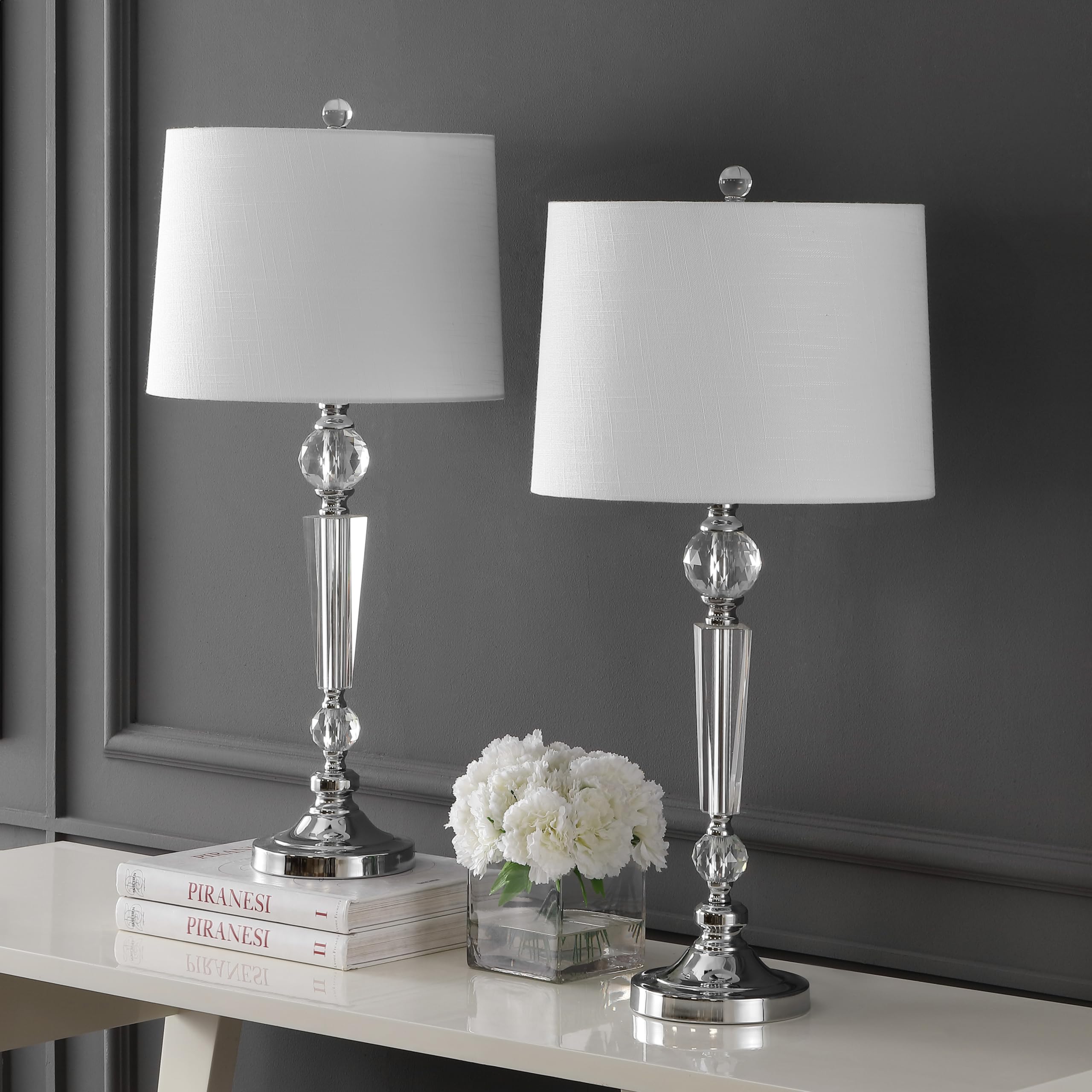 JYL2048A-SET2 Set of 2 Table Lamps Emma 29.5" Crystal LED Table Lamp