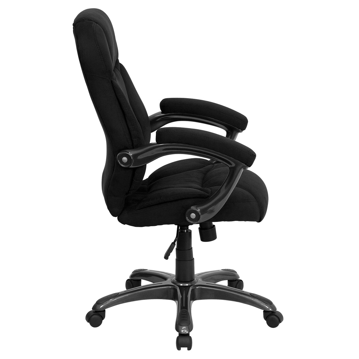 Jessie High Back Black Microfiber Contemporary Executive Swivel Ergonomic Office Chair