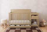 Shiloh 5-in-1 Convertible Crib & Changer with Drawer (Driftwood) – GREENGUARD Gold Certified Baby Crib Crafted from Wood