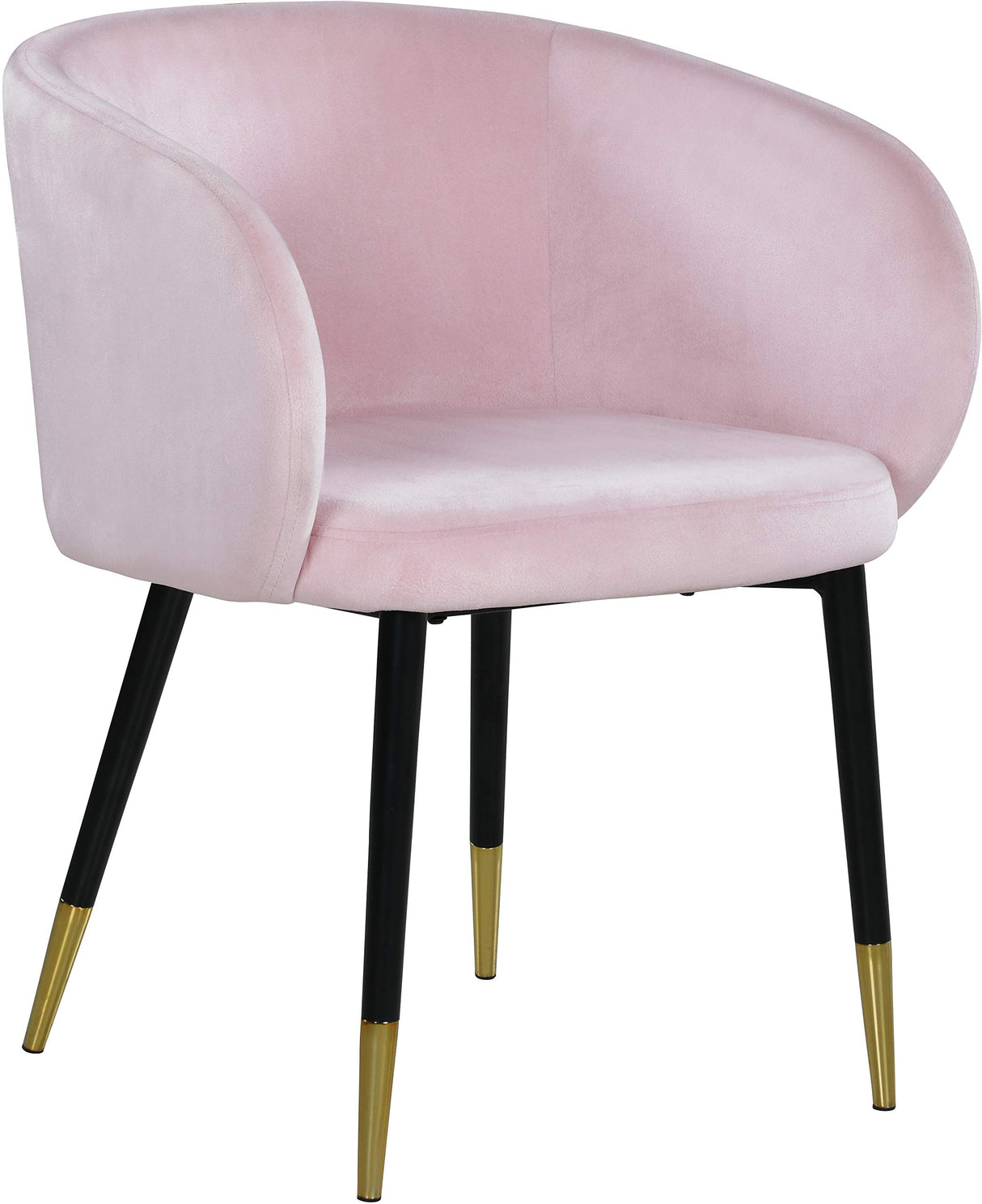 Louise Collection Modern | Contemporary Velvet Upholstered Dining Chair with Gold Tipped