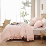 California King Comforter Set Beige Ruffle Comforter 3PCS Soft Fluffy Boho Comforter