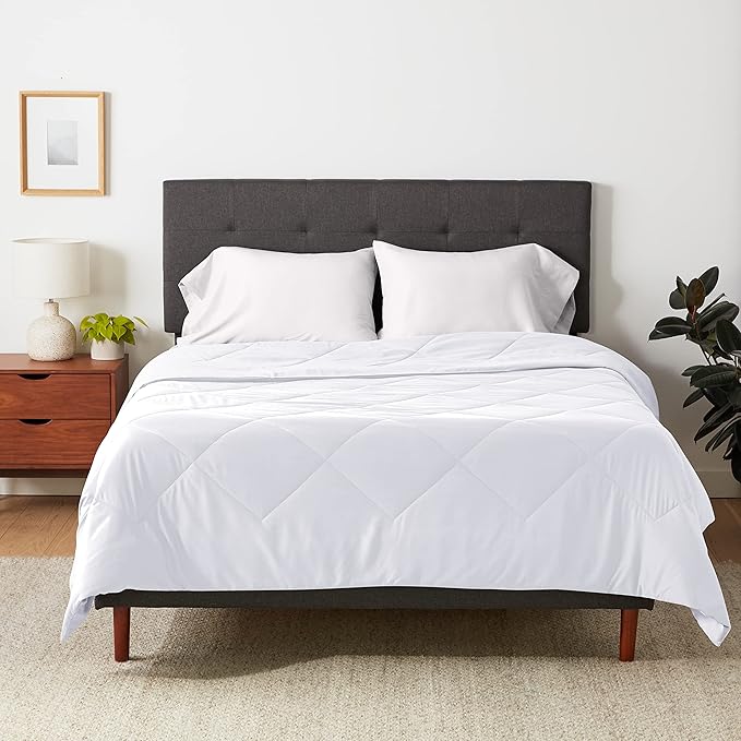 Basics Comforter Blanket Full/Queen, Reversible, Lightweight Microfiber, All Season