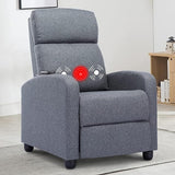 PU Leather Massage Recliner Chair Winback Recliner Chairs, Modern Padded