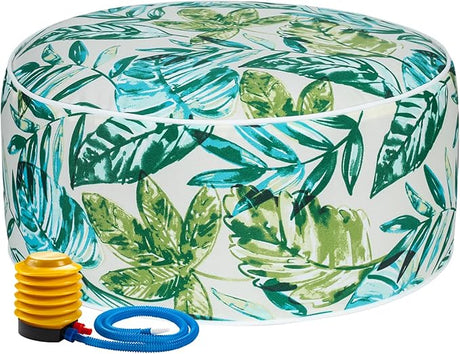Inflatable Stool Ottoman Pouf D20 xH9, Outdoor Round Footrest Footstool