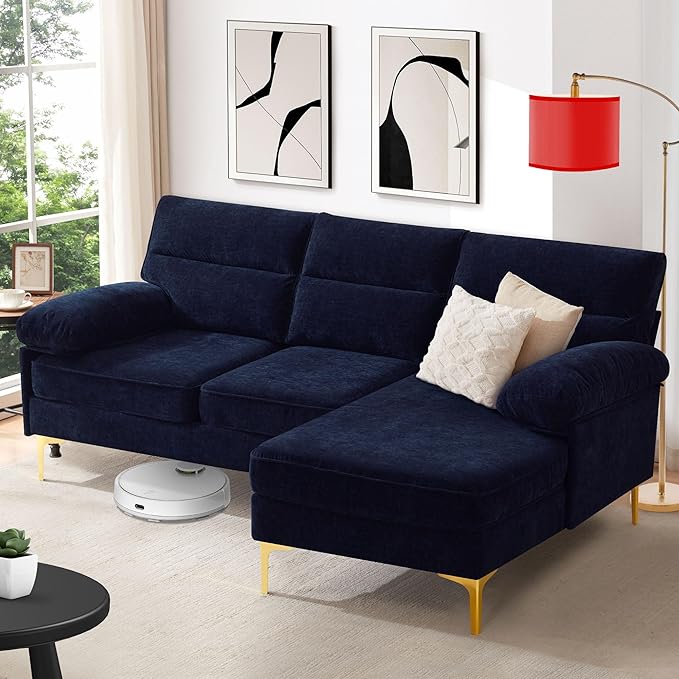 85”Sectional Couch for Living Room, Convertible L Shape Couch 3 Seat Comfy Sofa