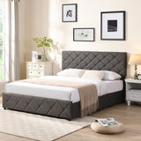 Queen Bed Frame with Storage and Headboard, Queen Sized Upholstered Bed Frames