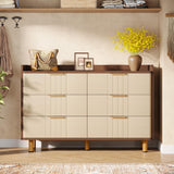 6 Drawer Double Dresser, Modern Chest of Deep Drawers