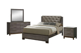 Inside + Out Veda 4 Piece Two-Tone Bed Set, Queen, Gray