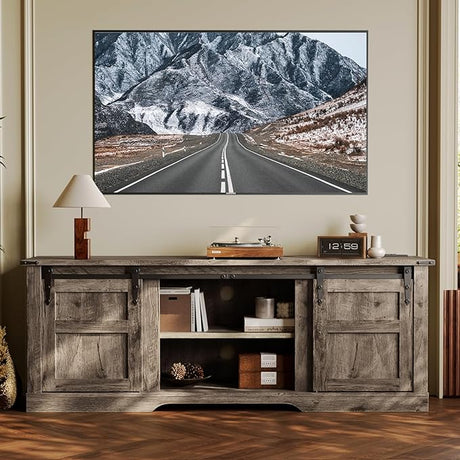 Fireplace TV Stand with 18” Electric Fireplace, 58” TV Console Stand