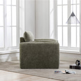 Chenille Oversized Armchair - Modern Accent Chair & Single Sofa Lounge, 34'' Wide, Comfortable Seating for Living Room & Bedroom, Green