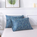 Duvet Cover Set - 100% Cotton Herbs Pattern Comforter , Soft and Breathable Bedding Set with Zipper Closure & Corner Ties,