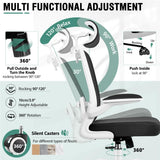 Office Chair, Ergonomic Office Chair with 3D Lumbar Support 3D Headrest, Comfy High