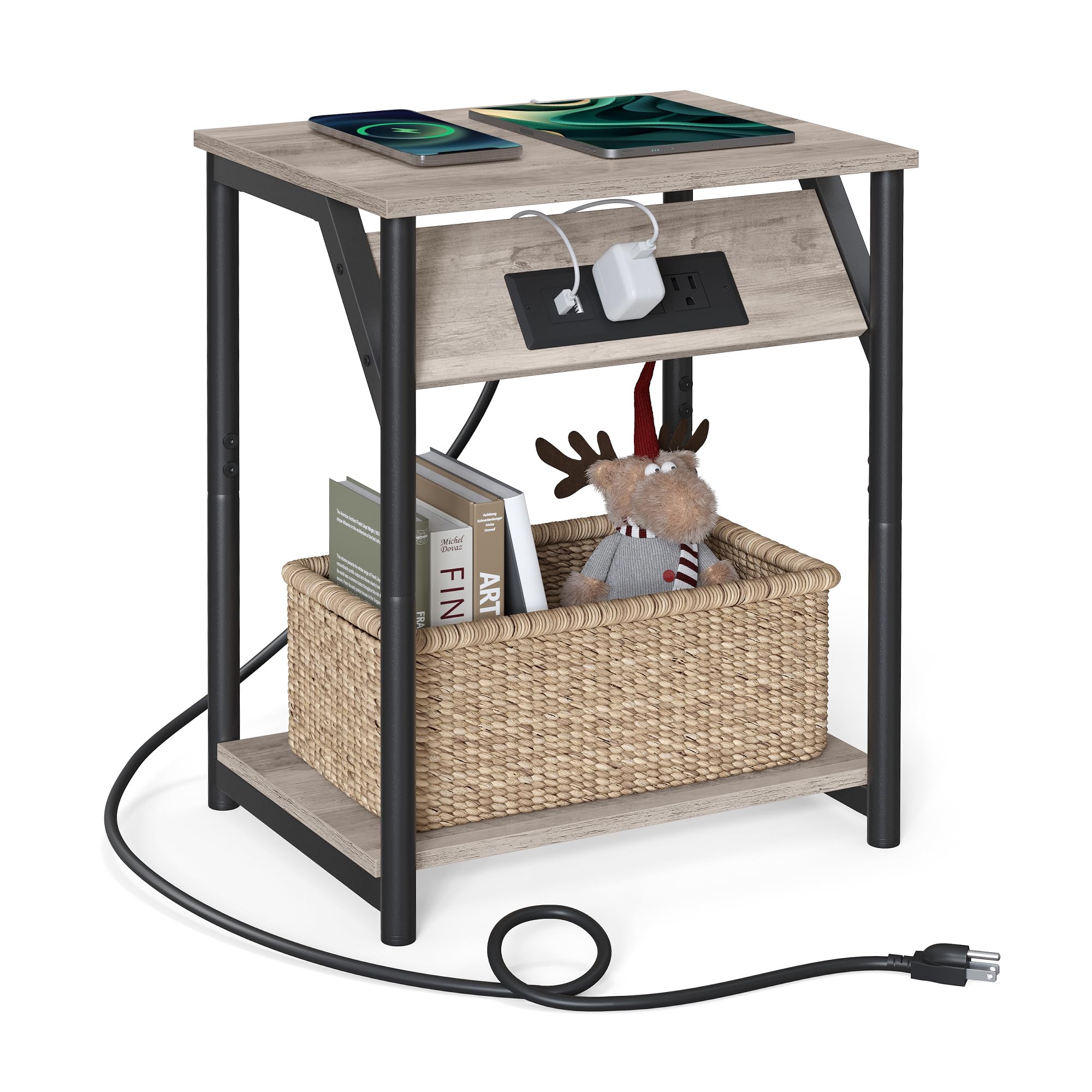Small Side Table for Living Room, Bedroom, Nightstand