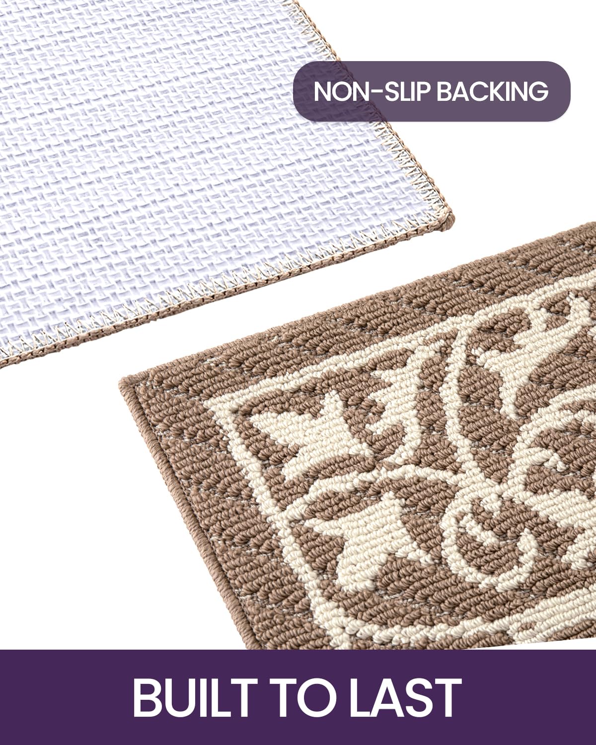 DEXI Door Mat Indoor Rugs for Entryway Floor Mats Inside Doormat Front Entrance Rug Entry Non Slip Washable,31.5"x47",Brown