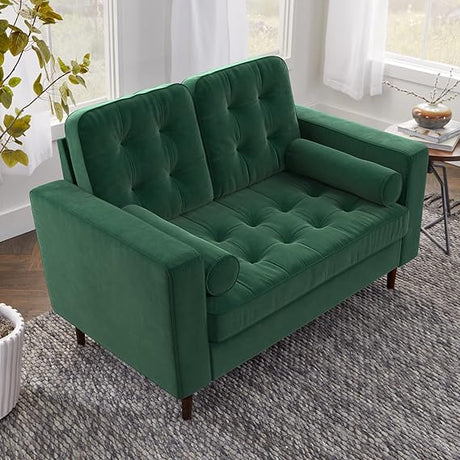 Lynnwood Upholstered Loveseat - Living Room Office or Bedroom - Mid-Century Modern Design Furniture -