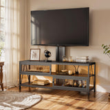 Stand with Mount, TV Entertainment Center with Storage for 32-70 inch TVs, Swivel TV