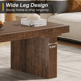 Rectangle Coffee Table: 47.24-Inch Wood Modern Coffee Table Cocktail Table