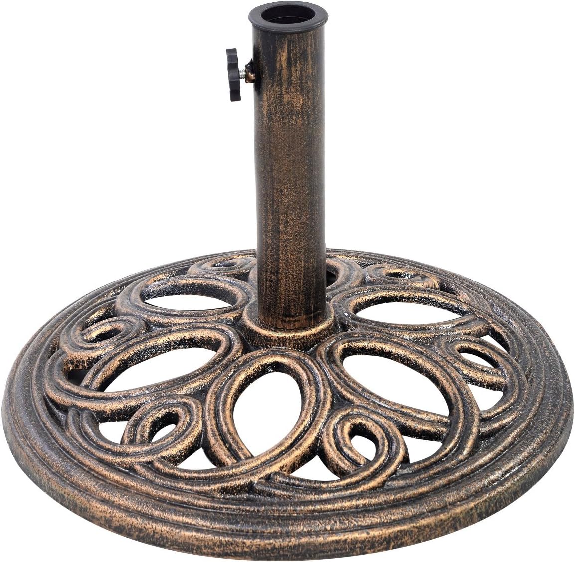 18" Round Umbrella Base Stand 23Lbs Cast Iron Market Patio