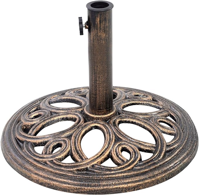 18" Round Umbrella Base Stand 23Lbs Cast Iron Market Patio
