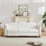 78" Velvet Sofa Couch, Soft 3 Seater Sofa Couche for Living Room, Button Tufted Comfy