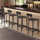 Bar Stools, Set of 2 Bar Chairs with Backrest, Kitchen Bar Stools with Footrest