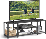 TV Stand for TVs up to 75 Inches, 3-Tier Entertainment Center, Industrial TV Console Table