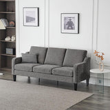 53" Love Seat Couches, 2 Seater Loveseat Mid Century Modern Sofa Couch Soft Chenille