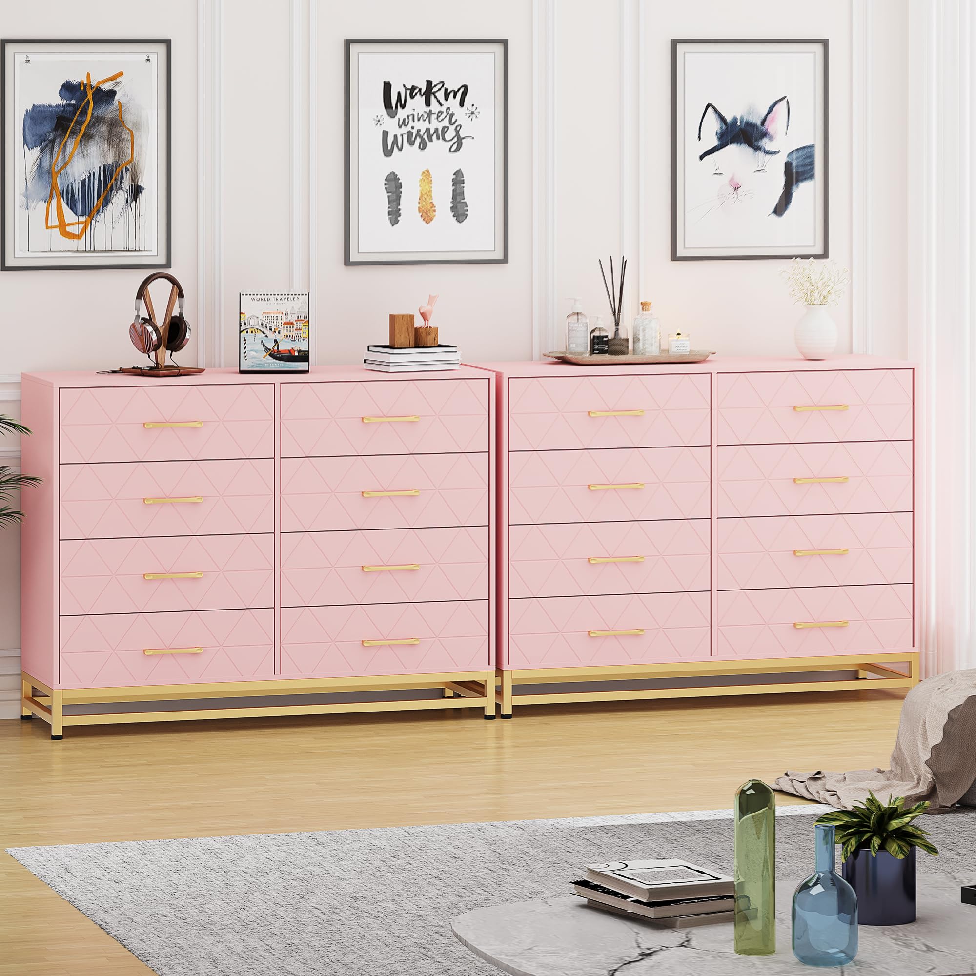 Dresser for Bedroom with 8 Drawer, Tv Stand Dressers