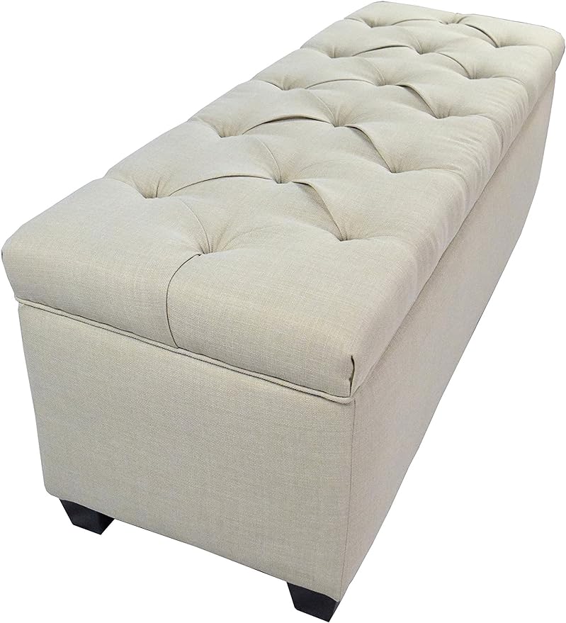 Candice Pumpkin Upholstered Storage Bench