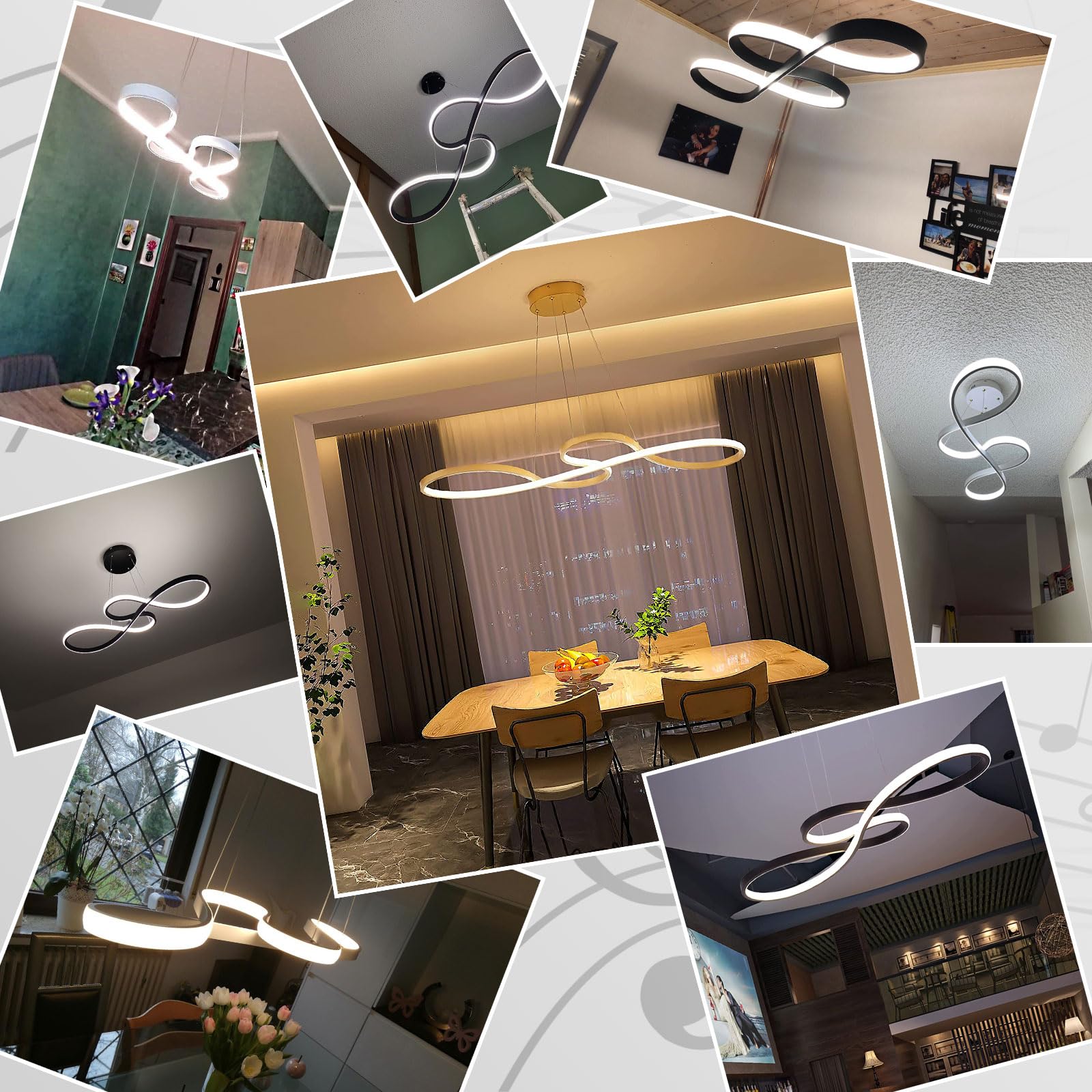 Modern Chandelier, Led Chandelier,Modern Led Pendant Light Dimmable Modern