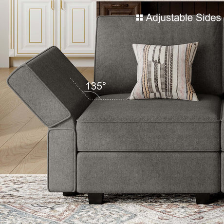 Modular Sofa with Storage Seat U Shaped Couch Modular Sectional Sofa