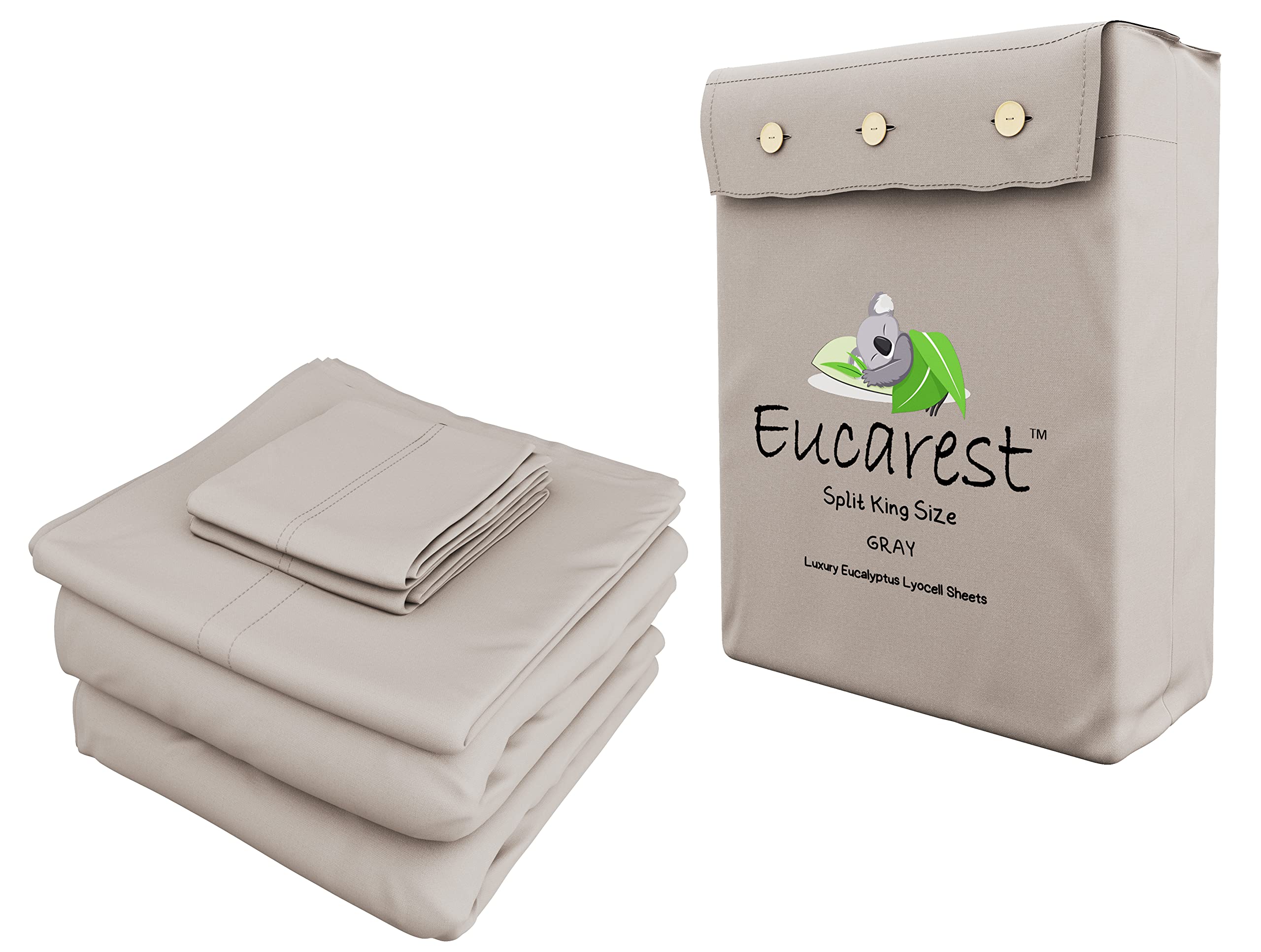 Eucalyptus Lyocell Bed Sheets, Hypoallergenic 100% Organic Tencel, Thermal