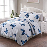 Bed in A Bag King Size 7 Pieces, Purple Paisley Butterfly Bedding Comforter Set All Season