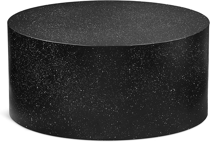 237Black-C Terrazo Collection Modern | Contemporary Coffee Table with Black Terrazo